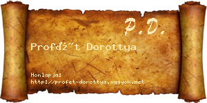 Profét Dorottya névjegykártya